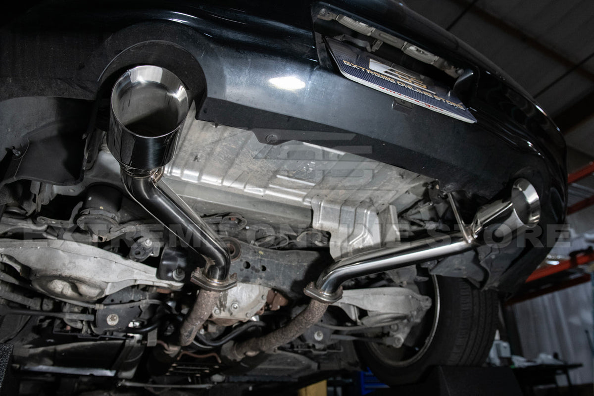 2014-2016 Infiniti Q60 Muffler Delete Axle Back Dual Tips Exhaust