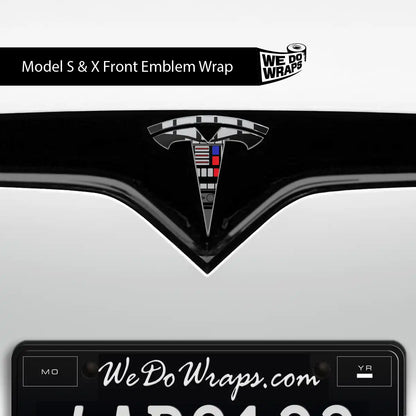 Darth Control Panel Tesla Emblem Decals (Front + Back) | Model S