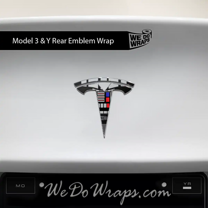Darth Control Panel Tesla Emblem Decals (Front + Back) | Model Y