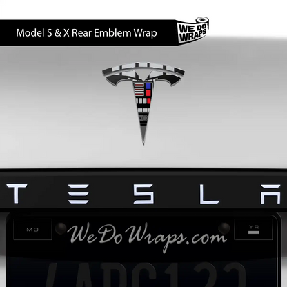 Darth Control Panel Tesla Emblem Decals (Front + Back) | Model X