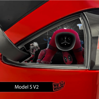 Deadpool Cheeky Charging Tesla Charge Port Wrap | Model S