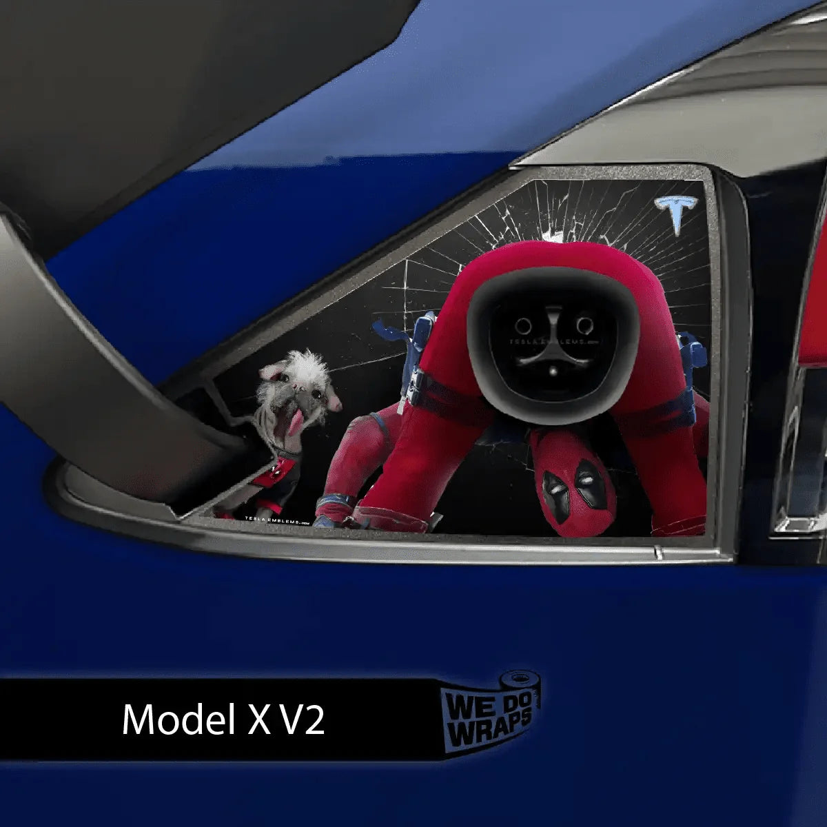 Deadpool Cheeky Charging Tesla Charge Port Wrap | Model X