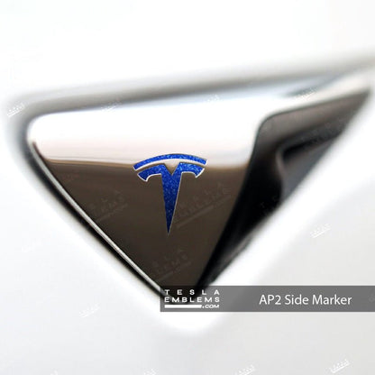 3M Deep Blue Metallic Tesla Autopilot Camera Side Marker Decals (2pcs)