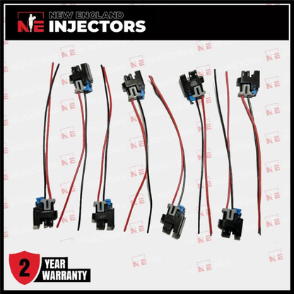 Set of 8 Fuel Injector Connector Pigtails Fits Mini Delphi 25317628 25320287