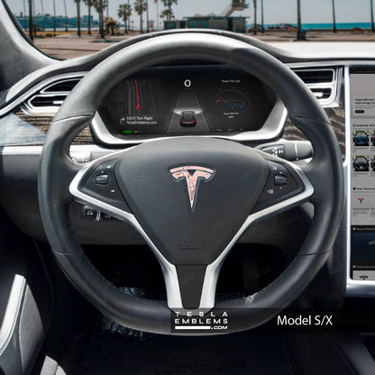 Cherry Blossoms Tesla Steering Wheel Wrap | Model X