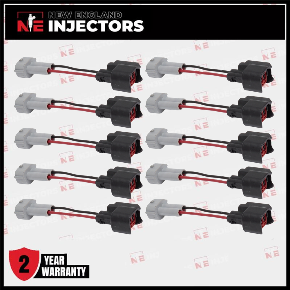 Injector Adapter Connectors For Denso Male to EV6/EV14 Female For Bosch Set of 10