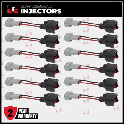 Injector Adapter Connectors For Denso Male to EV6/EV14 Female For Bosch Set of 12
