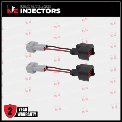 Injector Adapter Connectors For Denso Male to EV6/EV14 Female For Bosch Set of 2