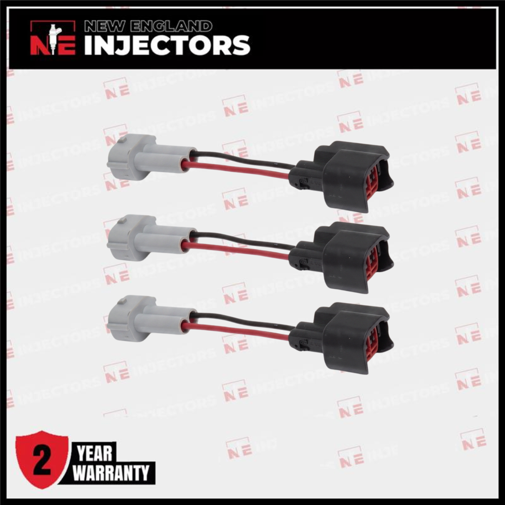 Injector Adapter Connectors For Denso Male to EV6/EV14 Female For Bosch Set of 3