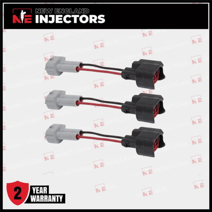 Injector Adapter Connectors For Denso Male to EV6/EV14 Female For Bosch Set of 3