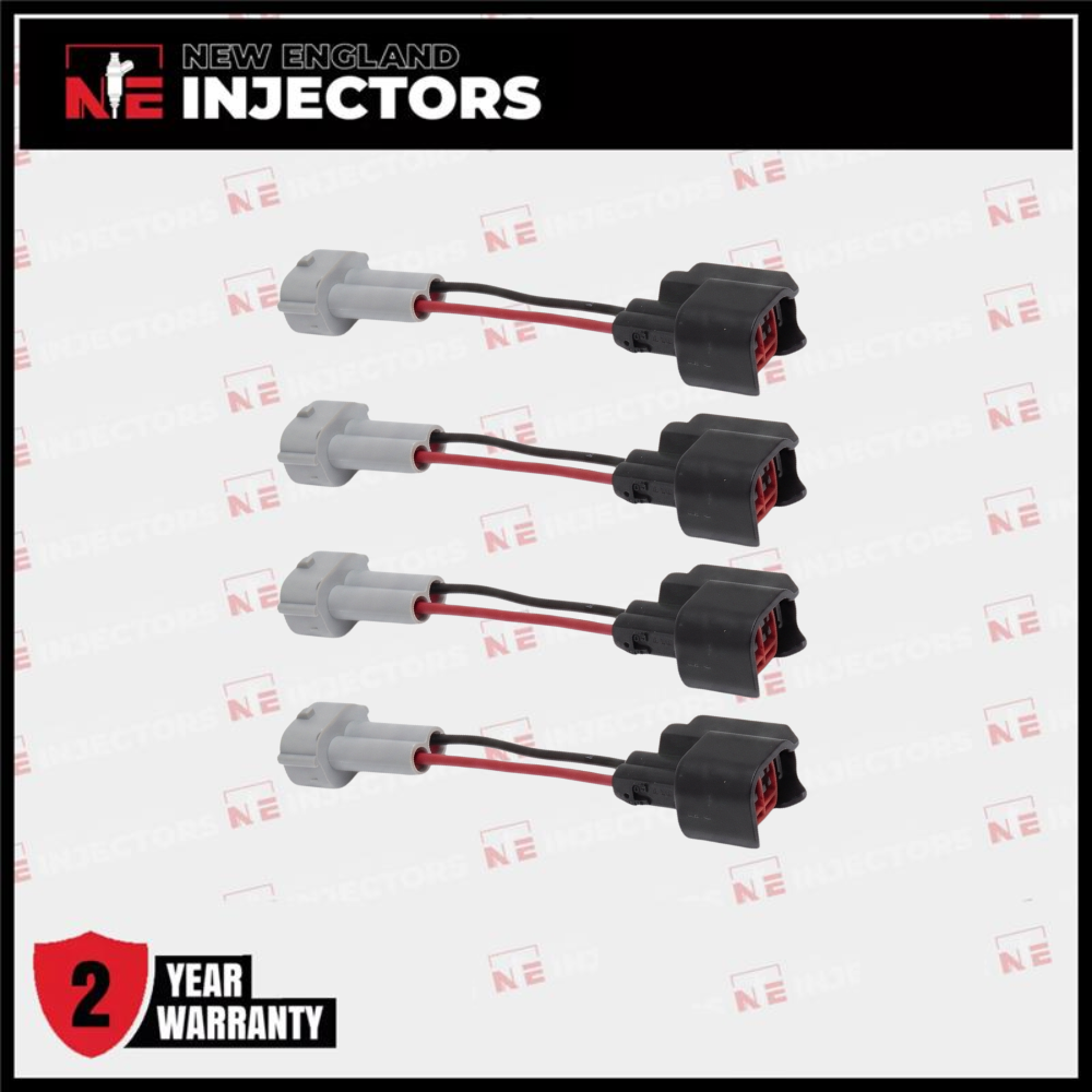 Injector Adapter Connectors For Denso Male to EV6/EV14 Female For Bosch Set of 4