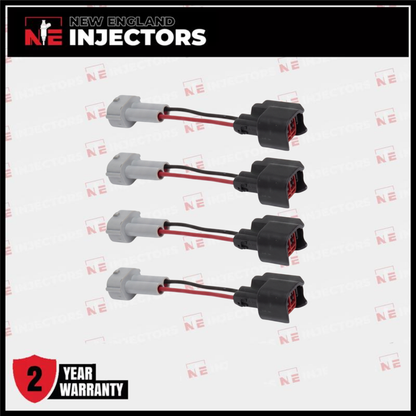 Injector Adapter Connectors For Denso Male to EV6/EV14 Female For Bosch Set of 4