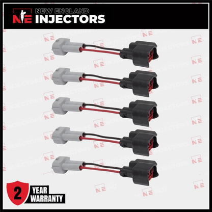 Injector Adapter Connectors For Denso Male to EV6/EV14 Female For Bosch Set of 5