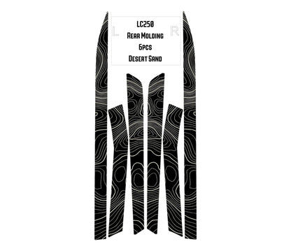 Topographic Rear Trim Overlays (6pcs) - 2024+ Land Cruiser / GX 550