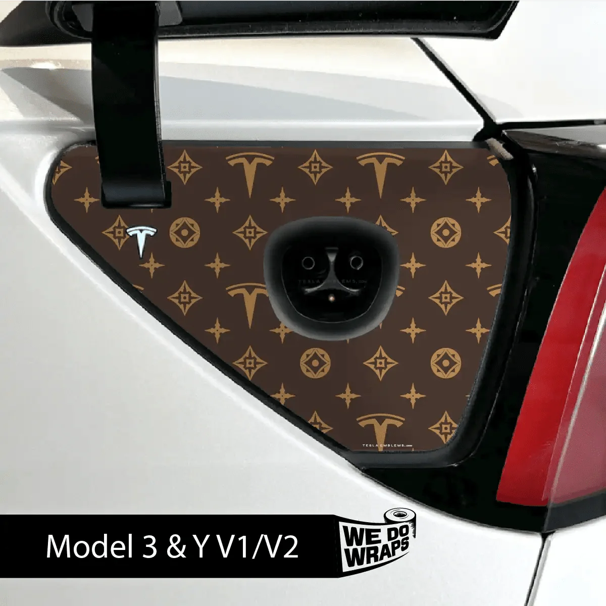 Designer Pattern Tesla Edition Tesla Charge Port Wrap | Model 3