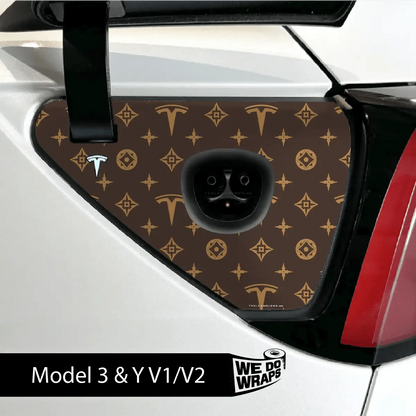 Designer Pattern Tesla Edition Tesla Charge Port Wrap | Model 3