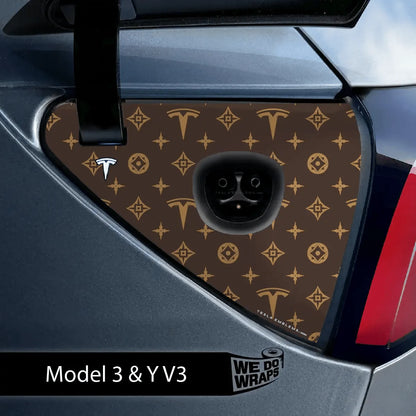 Designer Pattern Tesla Edition Tesla Charge Port Wrap | Model 3