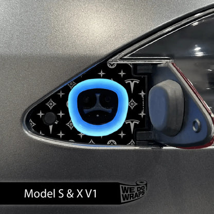 Designer Pattern Tesla Edition Tesla Charge Port Wrap | Model X