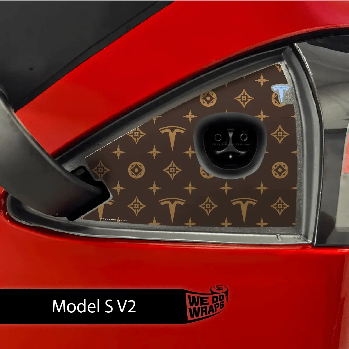 Designer Pattern Tesla Edition Tesla Charge Port Wrap | Model S