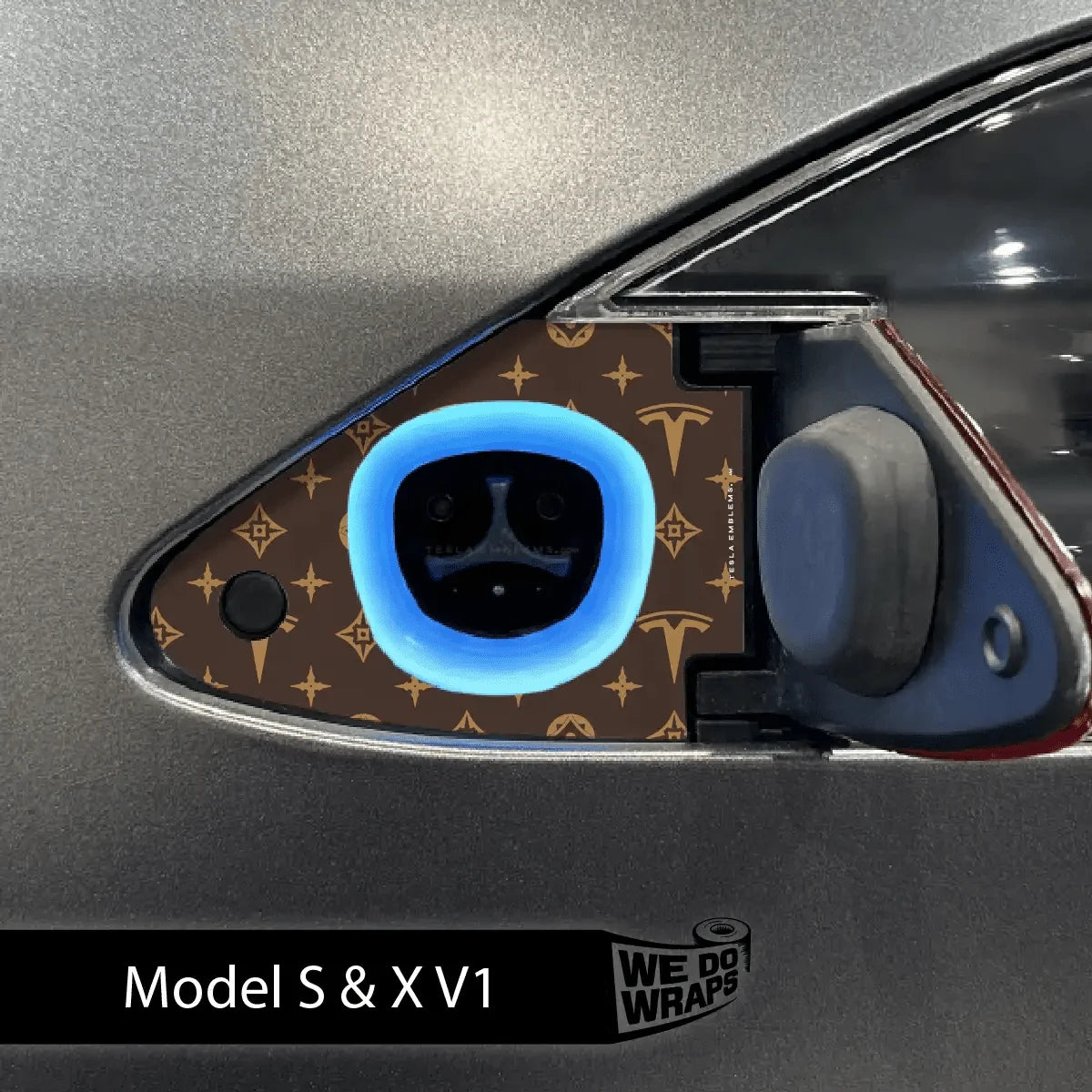 Designer Pattern Tesla Edition Tesla Charge Port Wrap | Model X