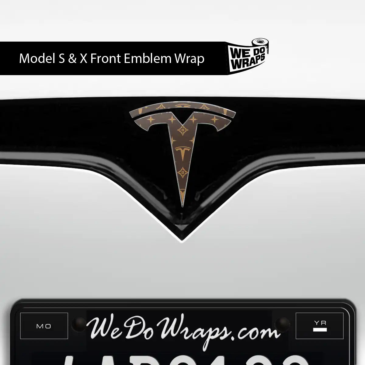 Designer Tesla Edition Pattern Tesla Emblem Decals (Front + Back) | Model S