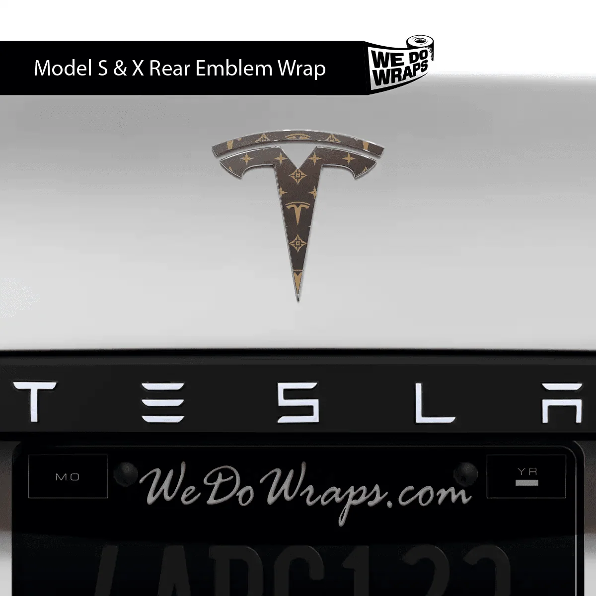 Designer Tesla Edition Pattern Tesla Emblem Decals (Front + Back) | Model S
