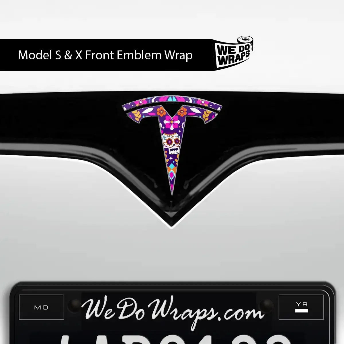 Día de Muertos Tesla Emblem Decals (Front + Back) | Model X
