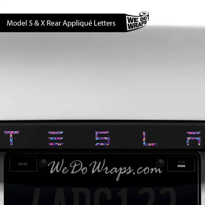 Día de Muertos Tesla Emblem Decals (Front + Back) | Model S