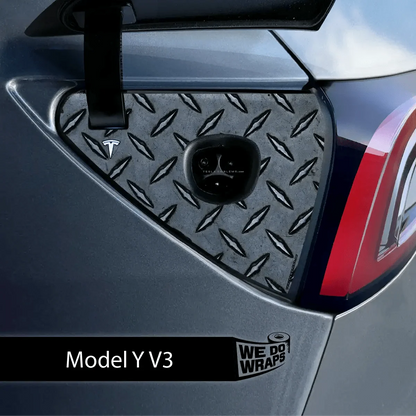 Diamond Plate Tesla Charge Port Wrap | Model Y