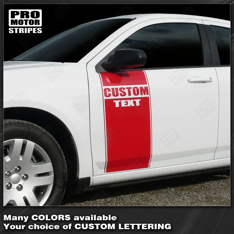 Dodge Avenger 2008-2014 Door Side Stripes Billboard Style Decals