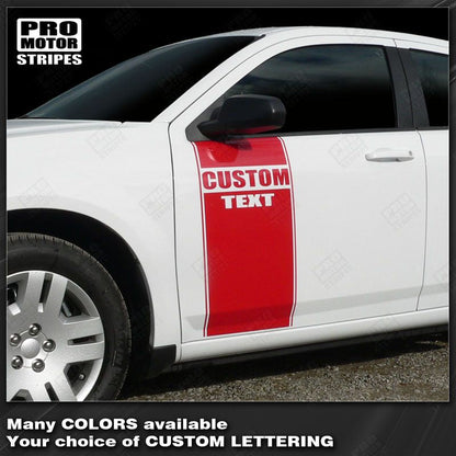 Dodge Avenger 2008-2014 Door Side Stripes Billboard Style Decals