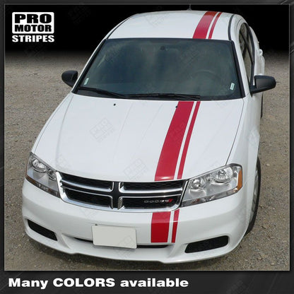 Dodge Avenger 2008-2014 Offset Side Double Stripes