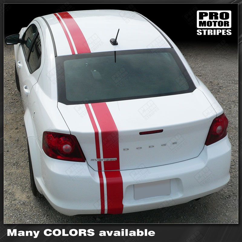 Dodge Avenger 2008-2014 Offset Side Double Stripes
