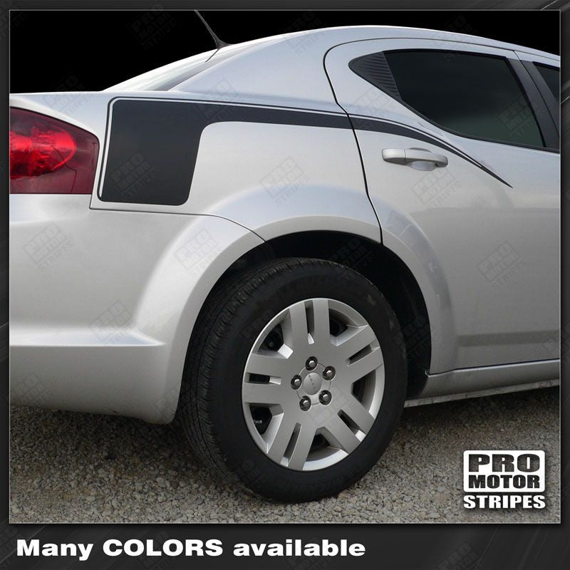 Dodge Avenger 2008-2014 Rear Quarter Side Stripes