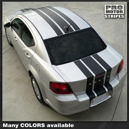 Dodge Avenger 2008-2014 Triple Rally Stripes Tapered Decals