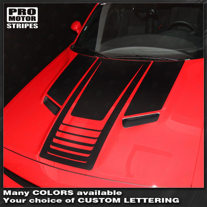 Dodge Challenger 2008-2023 Hood Stripes w/ Optional Text
