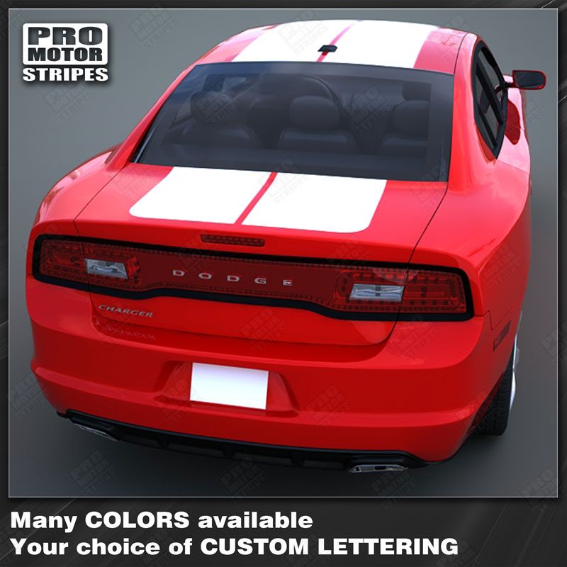 Dodge Charger 2011-2014 Hood and Double Top Racing Stripes