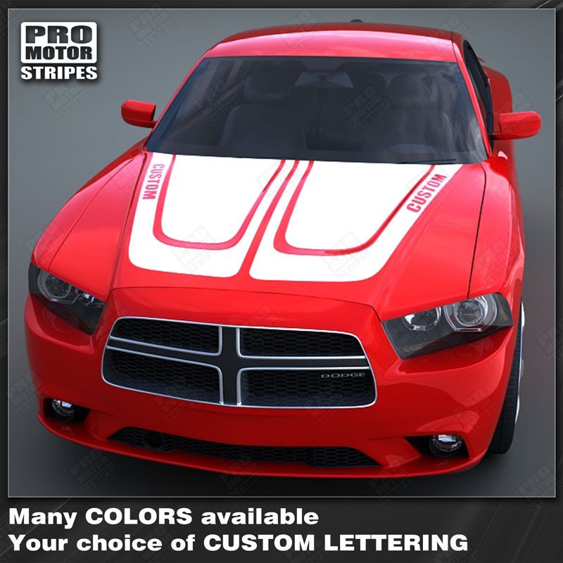 Dodge Charger 2011-2014 Racing Hood Accent Stripes