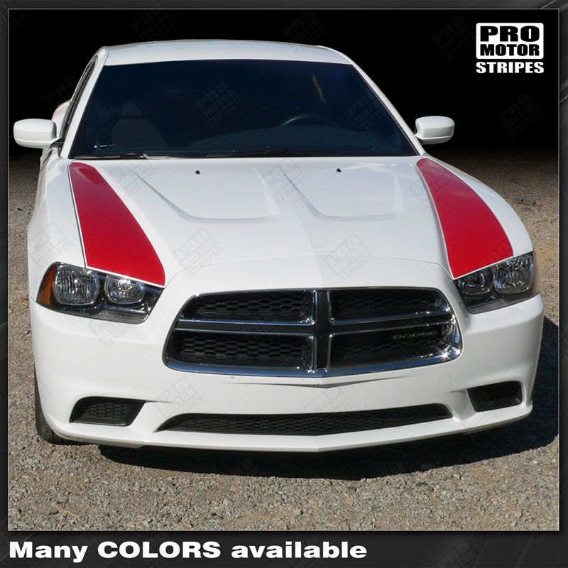 Dodge Charger 2011-2014 Racing Hood Side Accent Stripes