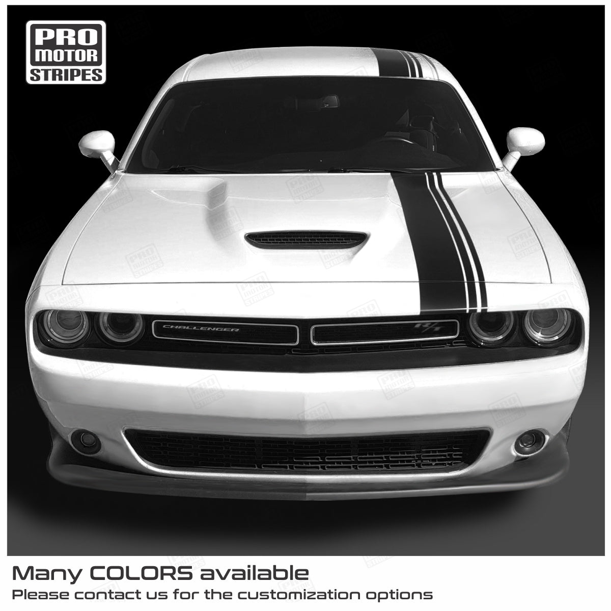 Dodge Challenger 2008-2023 Top Strobe Offset Stripes