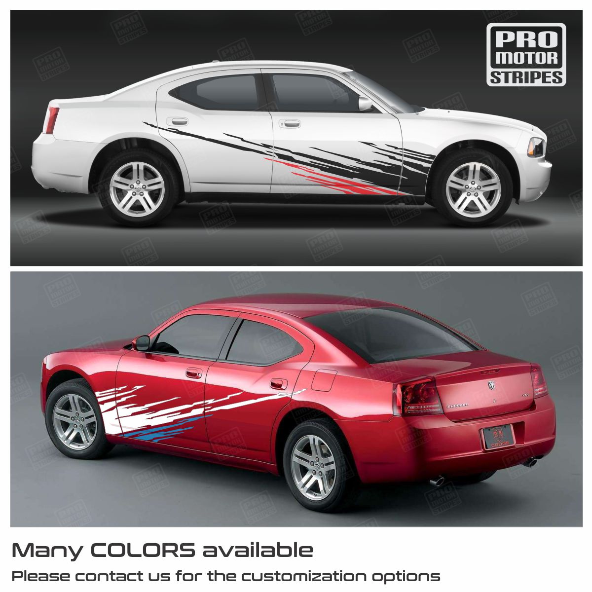 Dodge Charger 2006-2023 Dirt Splash Accent Side Decals Stripes