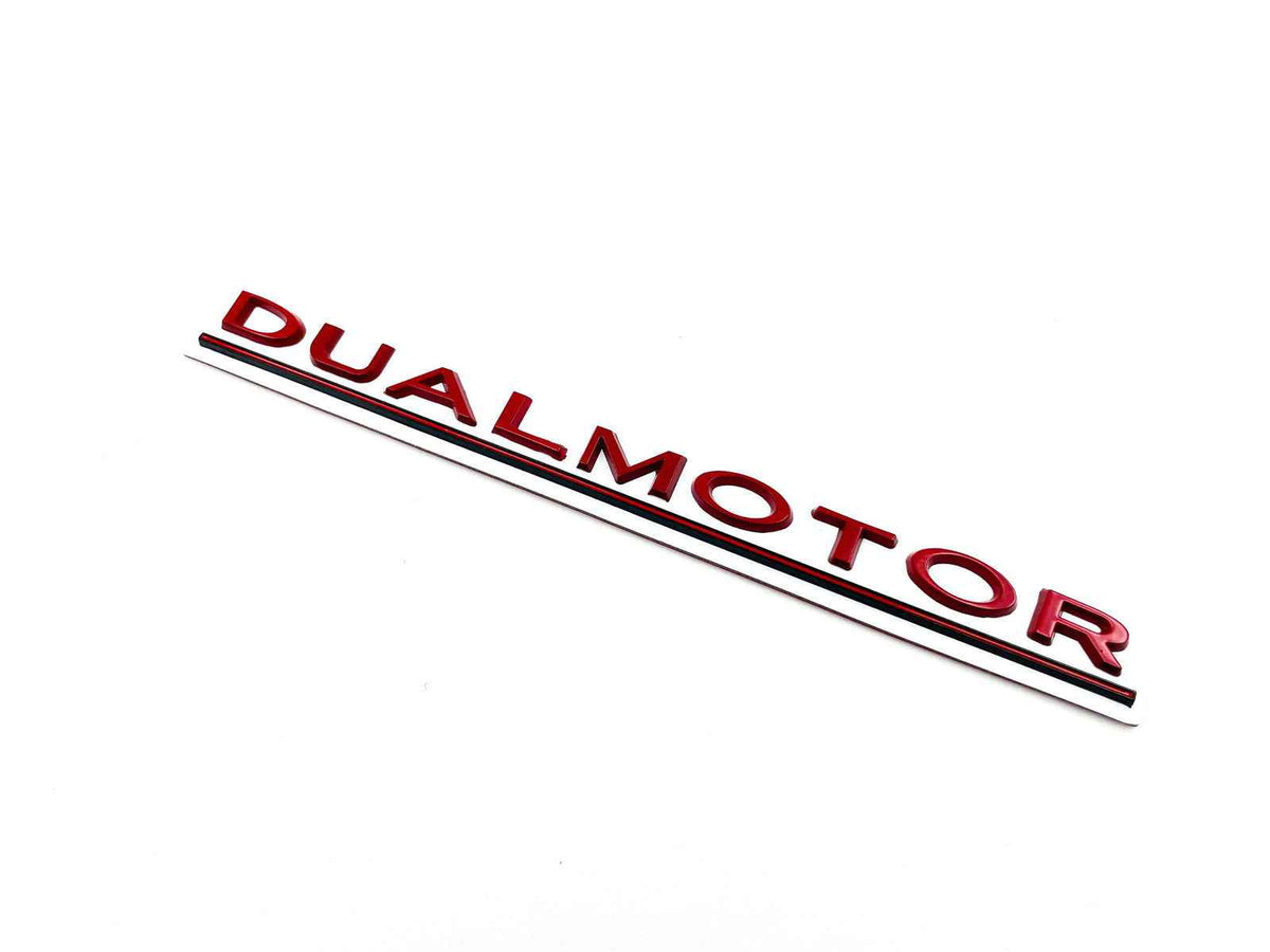Dual Motor Emblem - Red | Tesla Model 3 & Model Y