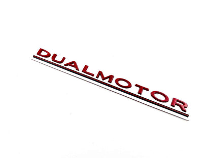 Dual Motor Emblem - Red | Tesla Model 3 & Model Y