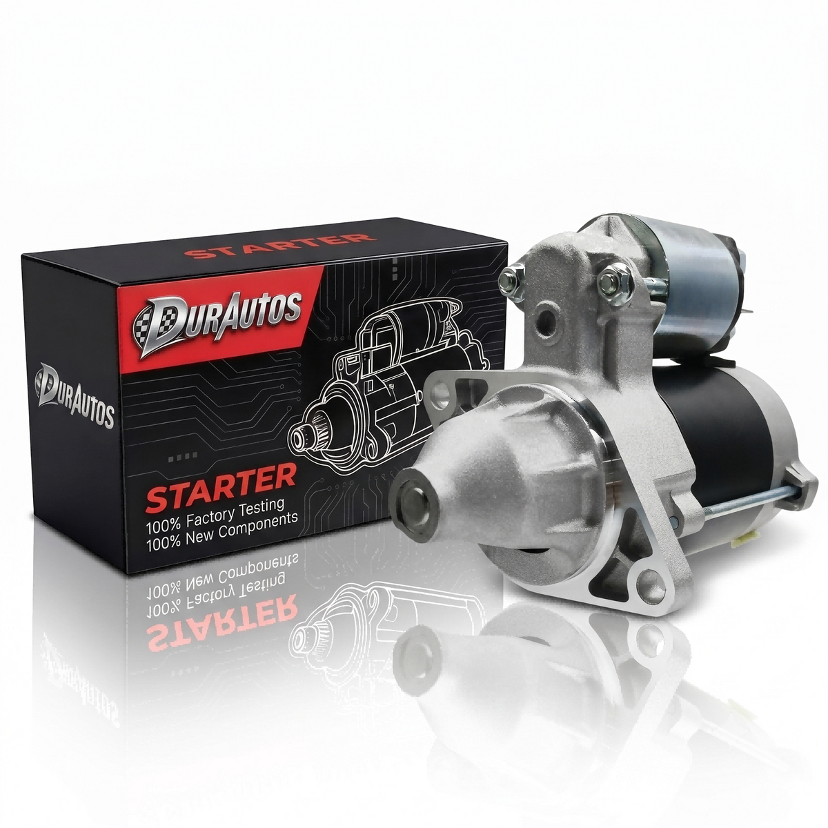Durautos Starter Motor for John Deere Gator TS CX CS & Kawasaki FE290D, Replaces AW26844