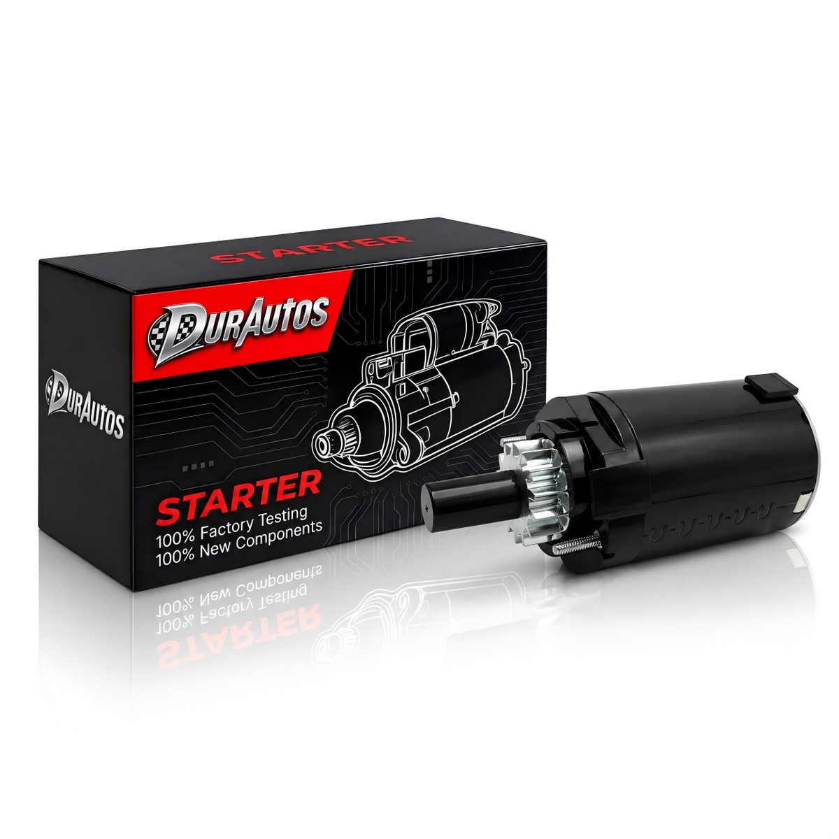Durautos 14-Tooth Starter Motor for Kohler Courage Single SV470-SV620 15-22HP, Replaces 20-098-05-S