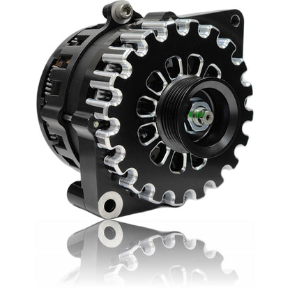 Mechman 250 Amp Alternator for Camaro / Impala / Caprice 1994 - 1996 5.7L (LT1) 3.8L - BLACK Billet finish