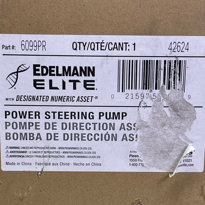 EDELMANN ELITE Power Steering Pump for Toyota w/ Pulley & Reservoir 6099PR