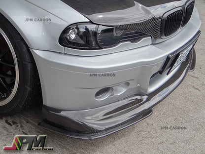 [JPMCarbon] AC2 Style Carbon Fiber Front Bumper Add-on Lip Fits For 2001-2006 BMW E46 M3 Only