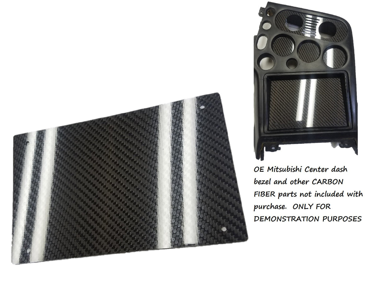 CARBON FIBER RADIO DELETE PANEL 90-94 fits Mitsubishi Eclipse Talon DSM1 OEM dash