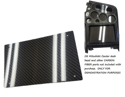 CARBON FIBER RADIO DELETE PANEL 90-94 fits Mitsubishi Eclipse Talon DSM1 OEM dash